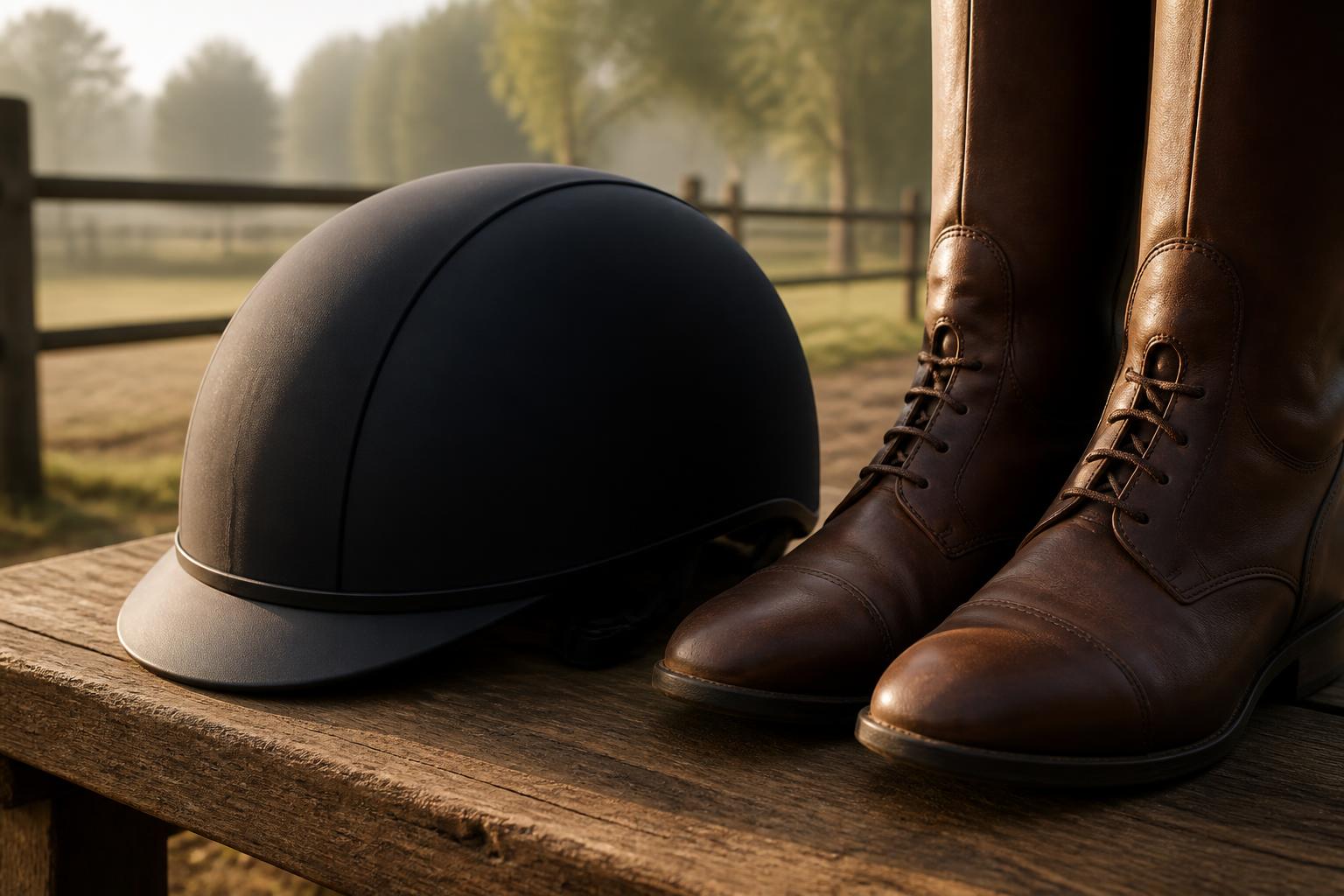 Casque et bottes d'équitation, l'équipement de base pour une balade à cheval