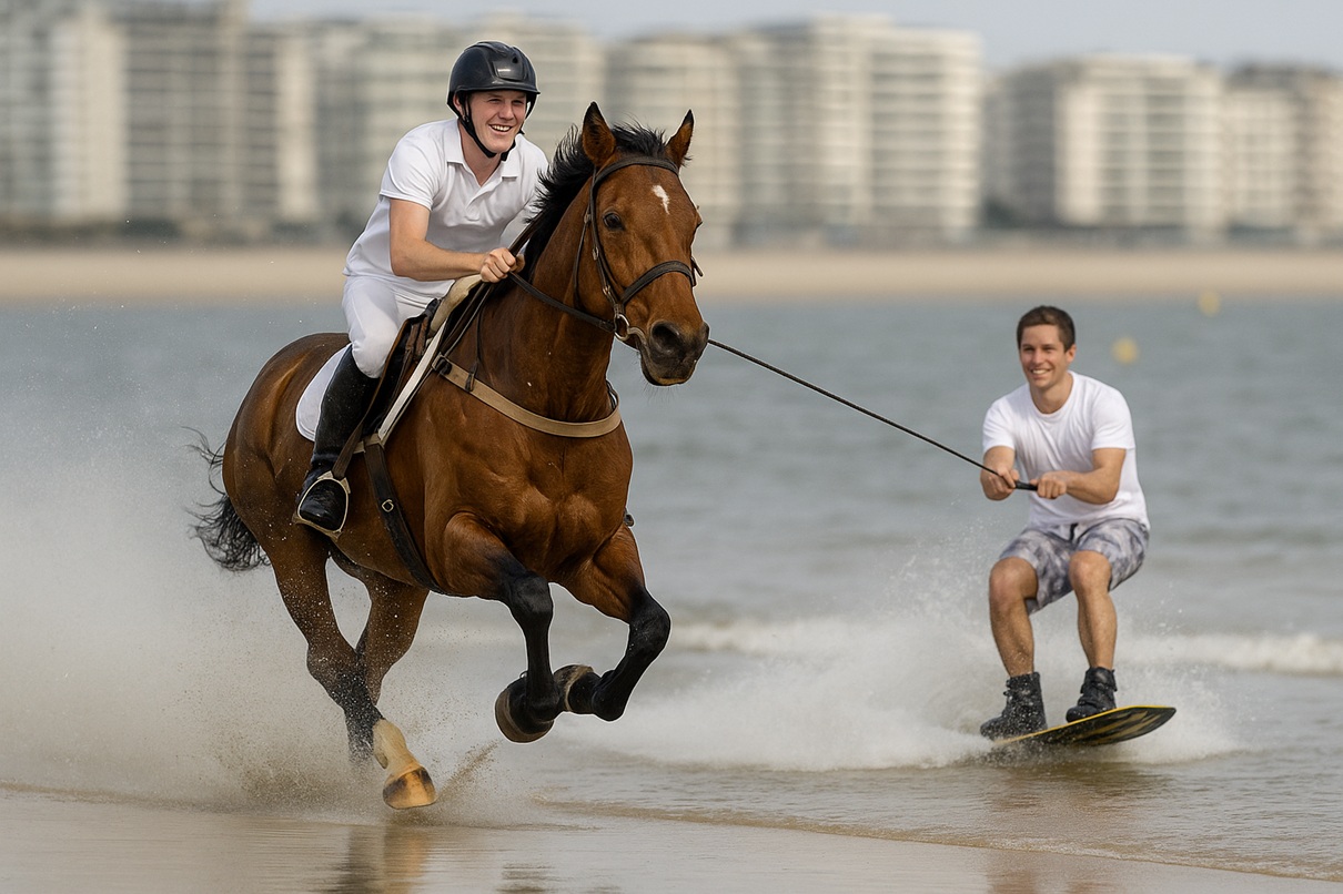 horse surfing