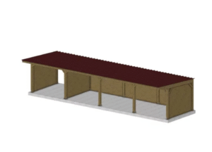 Construction bois 3 x 3 m - Horse Stop