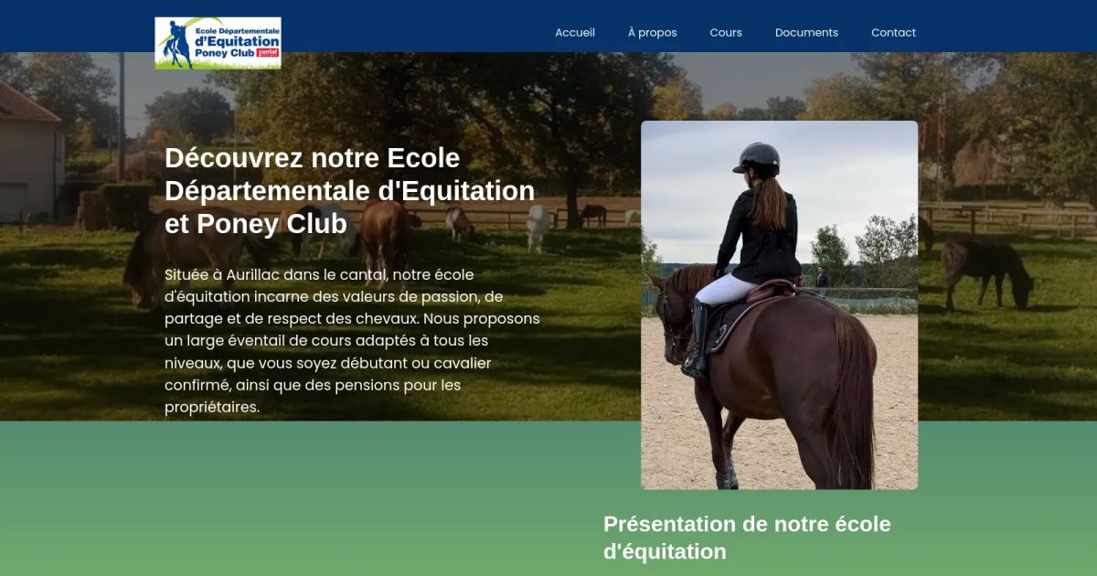 ASSOC GESTION ECOLE DEPART EQUITATION - Aurillac