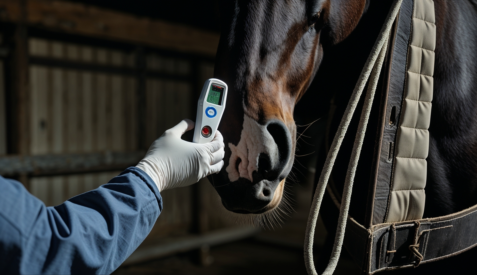 Prise de temperature rectale du cheval : detecter la fievre