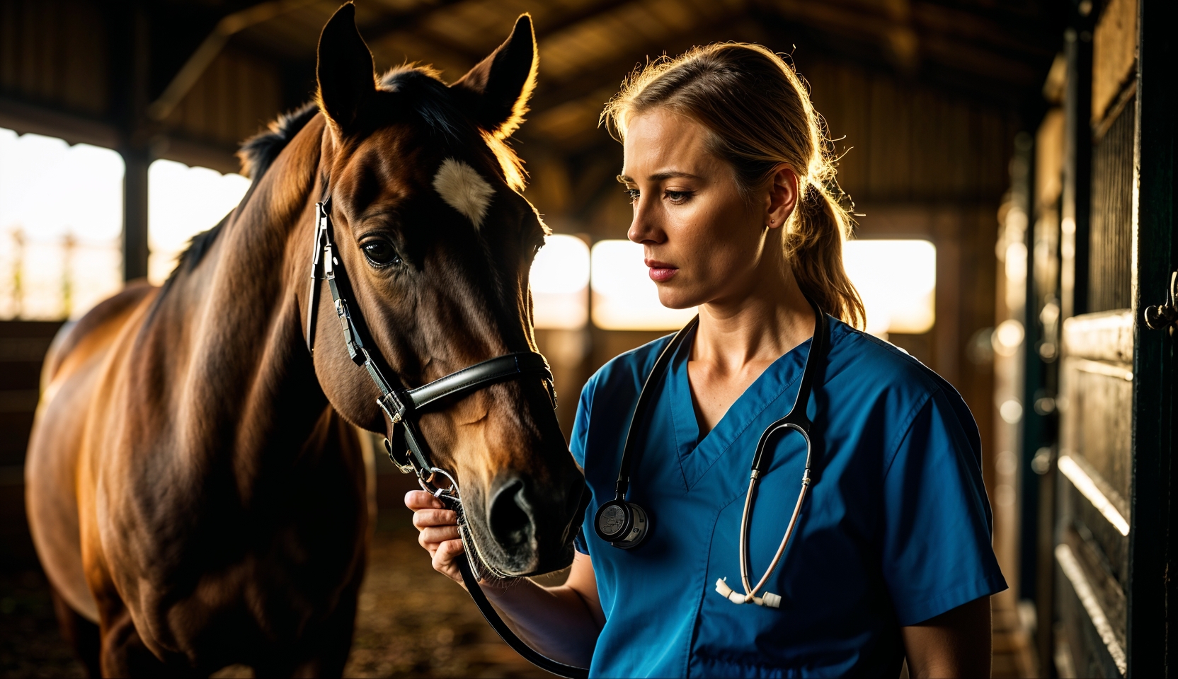 Urgence colique cheval : veterinaire en intervention nocturne