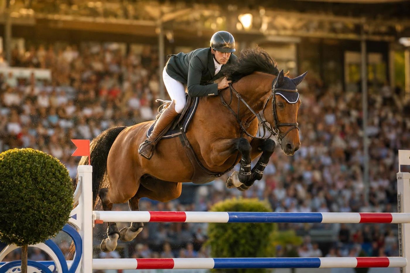 Saut d'obstacles équitation