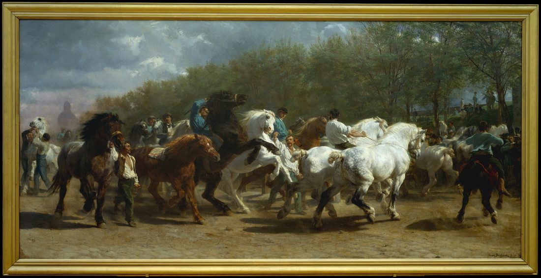 Le Marché aux chevaux (The Horse Fair), Rosa Bonheur, 1852-1855, huile sur toile, Metropolitan Museum of Art
