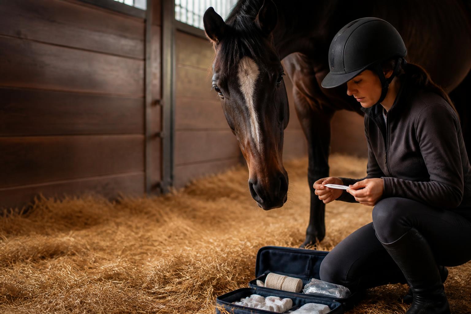 soins d'urgence cheval