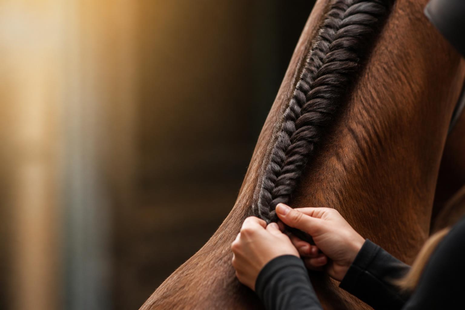 tresse épi crinière cheval