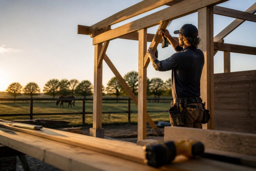 Combien coûte la construction d&rsquo;un abri pour chevaux ?