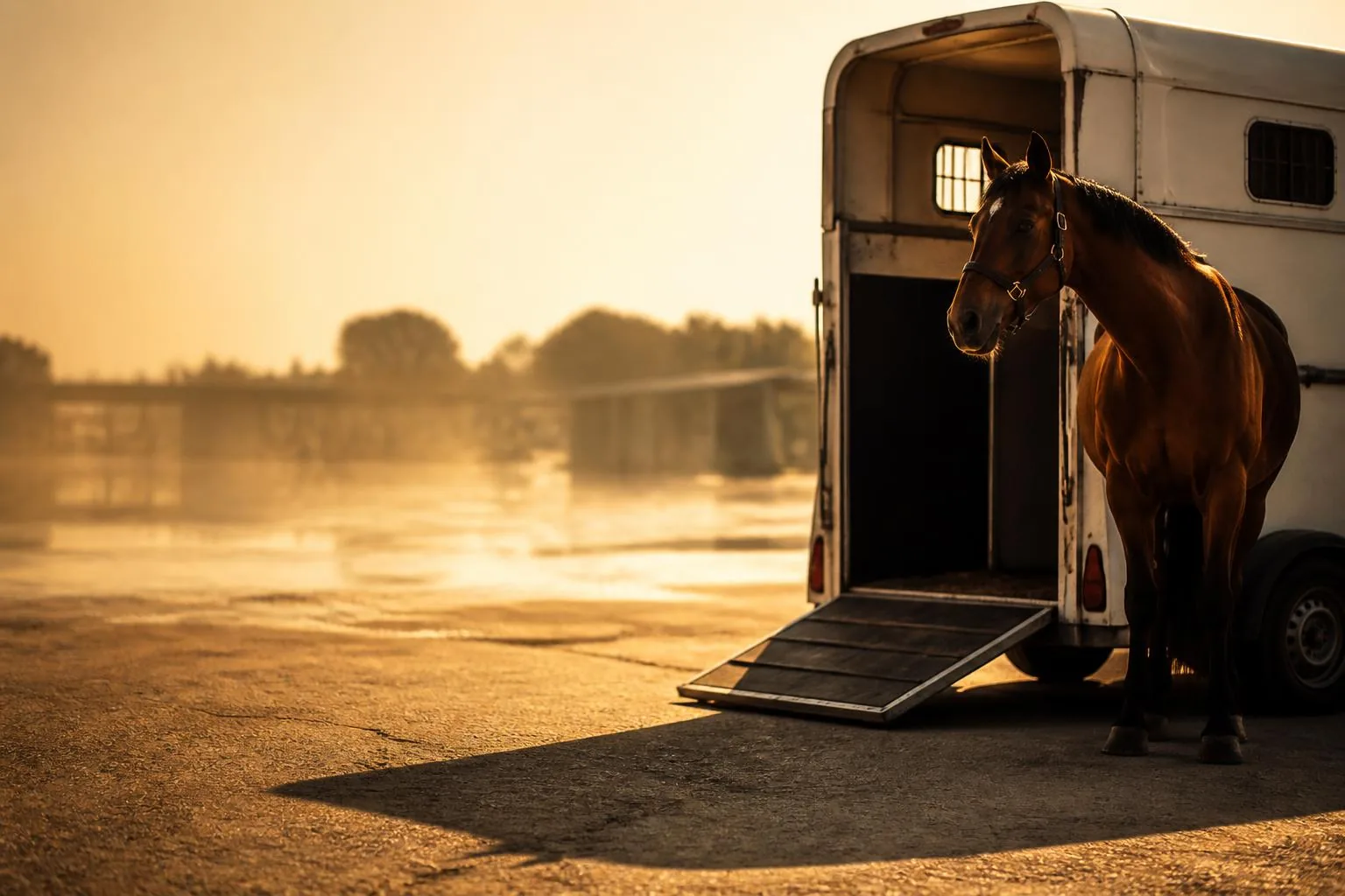 Un van au soleil peut dépasser 45°C : transporter son cheval en canicule sans danger
