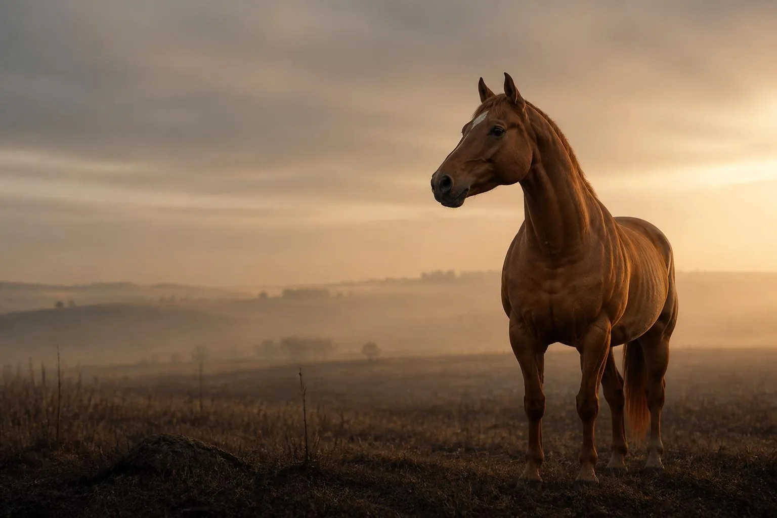 Copenhagen, the chestnut horse who carried the Duke of Wellington at the Battle of Waterloo