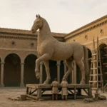 Léonard de Vinci a modelé un cheval de sept mètres, les soldats français en ont fait leur cible