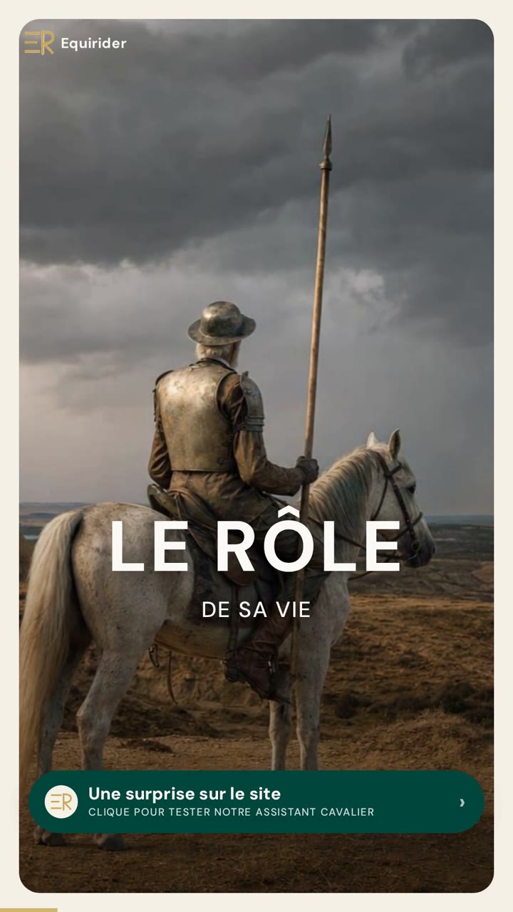 Vidéo Equirider : Pourquoi Jean Rochefort, éleveur de chevaux, n&rsquo;a tenu que cinq jours sur le cheval de Don Quichotte