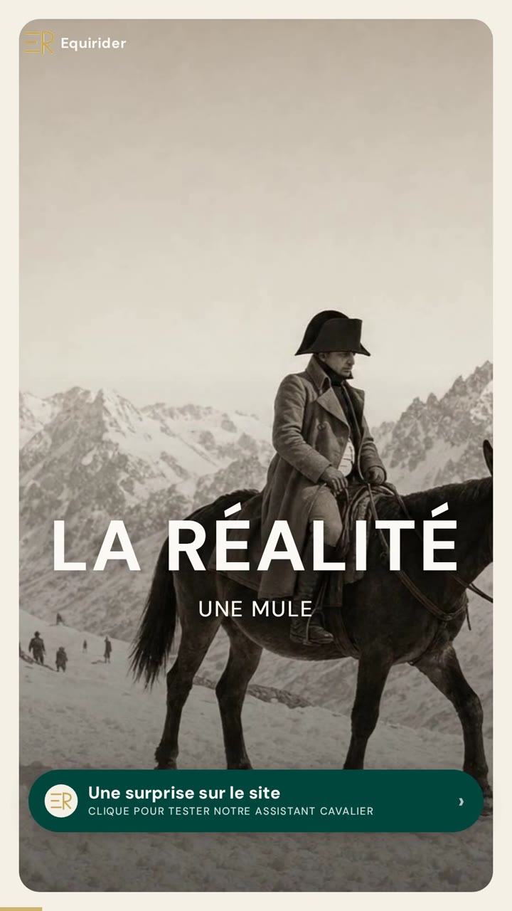 Vidéo Equirider : Napoléon a franchi les Alpes sur une mule : pourquoi David l&rsquo;a peint sur un cheval cabré