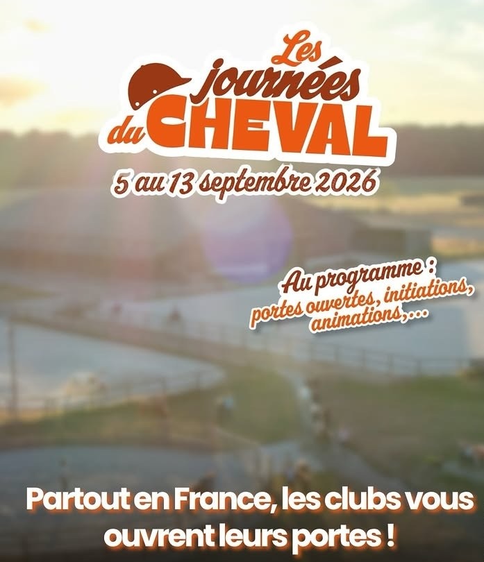 Affiche officielle : Les Journées du Cheval 2026, du 5 au 13 septembre dans les clubs