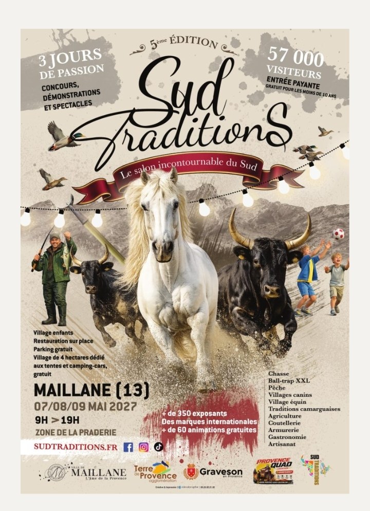 Affiche : Sud Traditions 2027 : le salon de Maillane revient du 7 au 9 mai