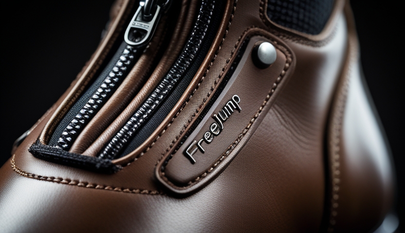 Detail double zip Freejump et semelle Sidas orthopedique