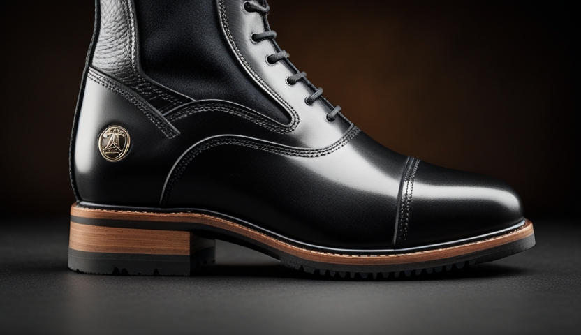 Detail cuir nappa et semelle Vibram cousue d’une botte Sergio Grasso Evolution