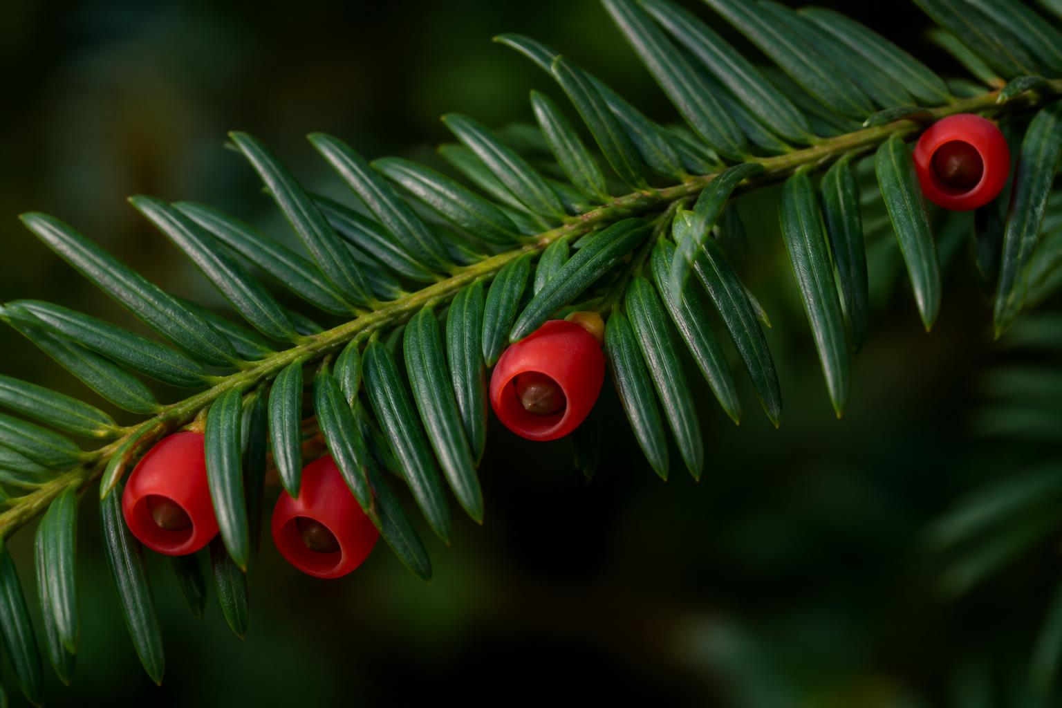 If (Taxus baccata), rameaux et baies rouges, la plante la plus mortelle pour le cheval