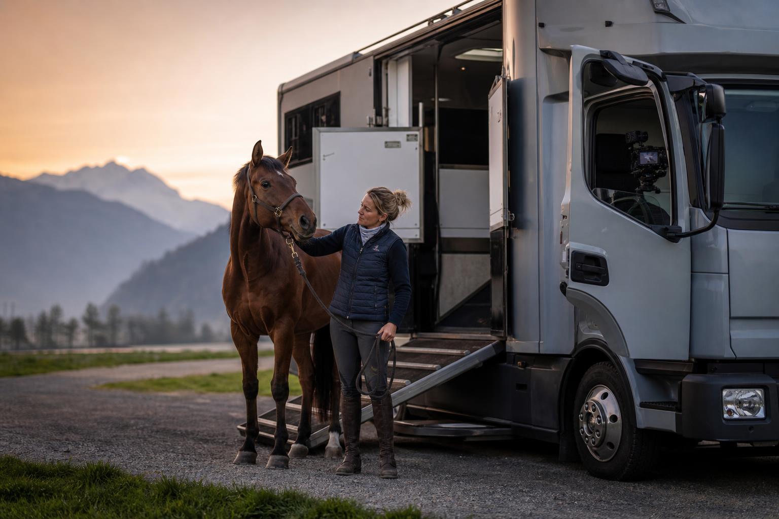 Photo transport chevaux Equitaxi